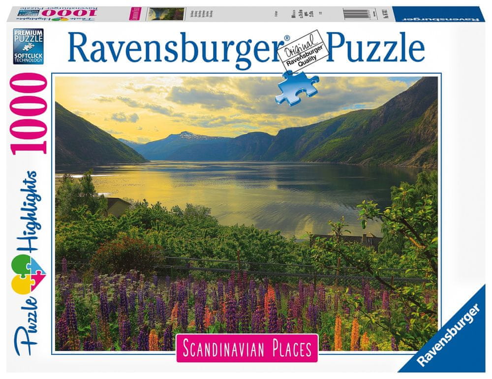 Ravensburger Puzzle 167432 Škandinávie Fjord v Nórsku 1000 dielikov